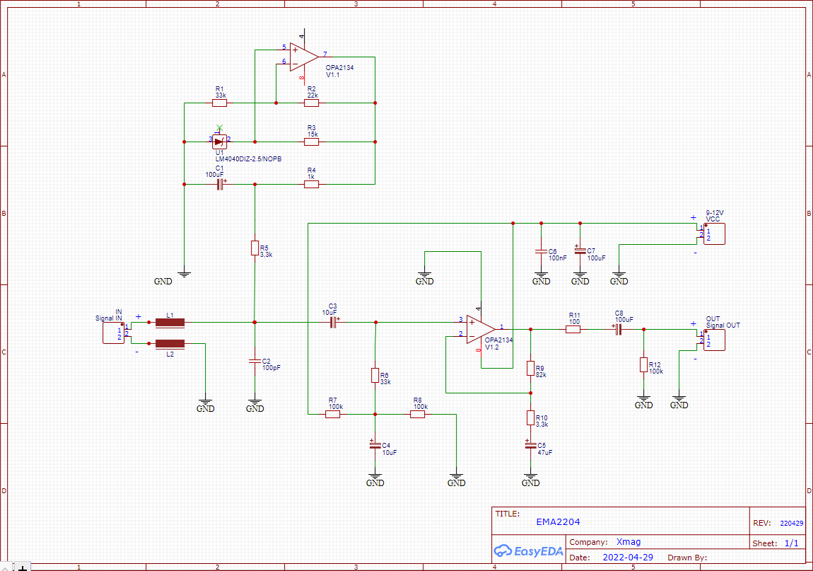 Mikrofonförstärkare EMA2204